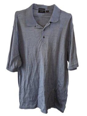 Tasso Elba Golf Double Mercerized Cotton Men's Gray Polo